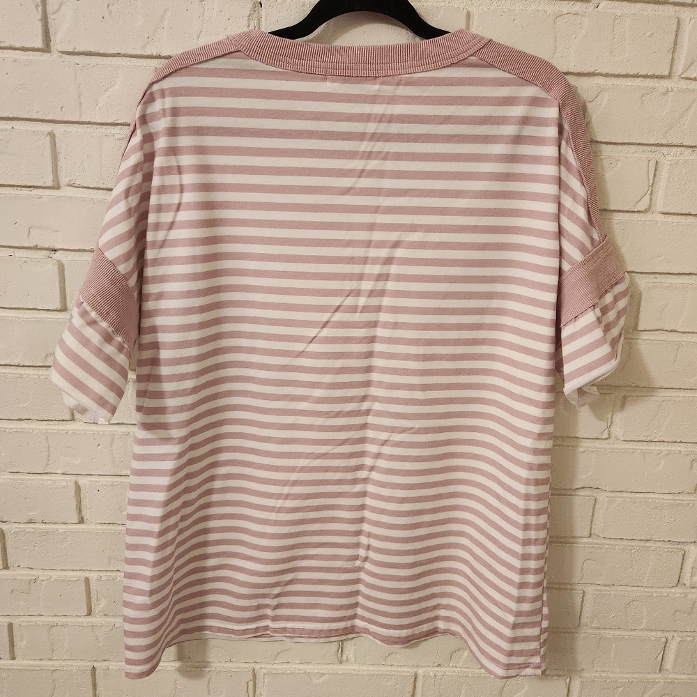 Belinda Lavwnder and White Striped T-Shirt - Picture 5 of 5